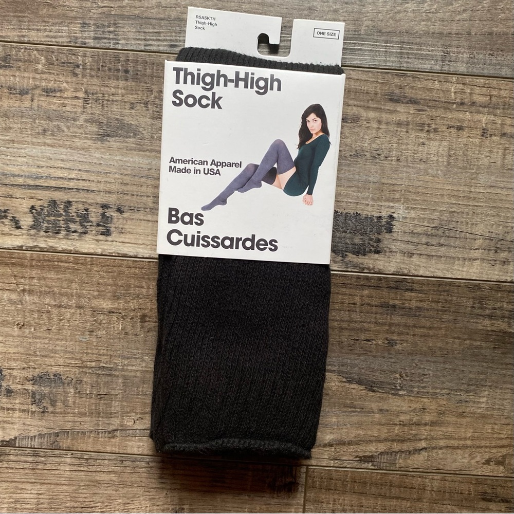 American apparel thigh socks black dead stock ytk